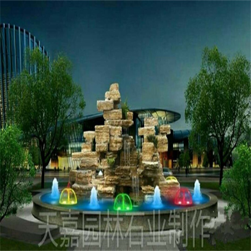 故城水幕墙喷泉设计
